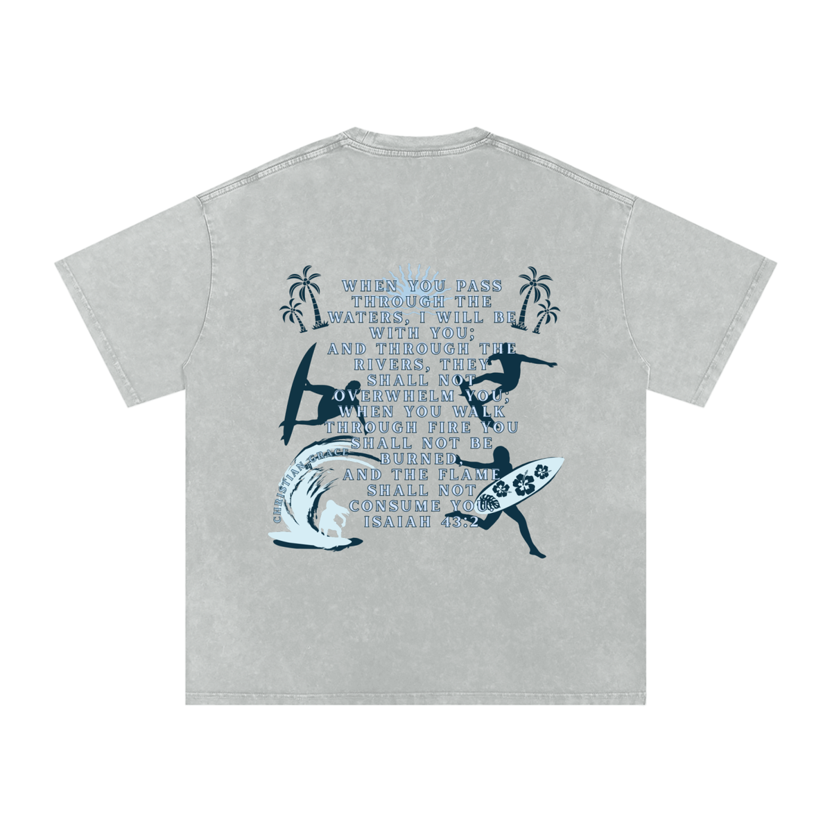 When you pass through the waters Oversized Cotton T-Shirt