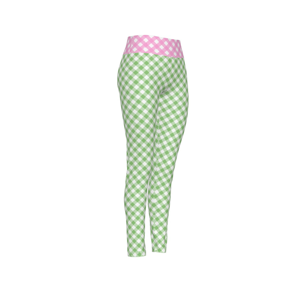 Pink and green High Waist Leggings