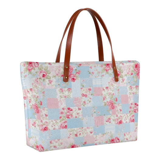 Heirloom Rose Patchwork Tote Bag