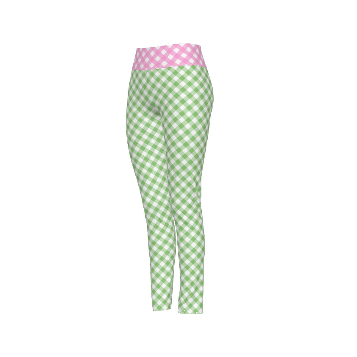 Pink and green High Waist Leggings