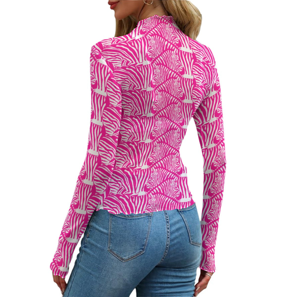 Pink zebra Women's Mesh Shirt