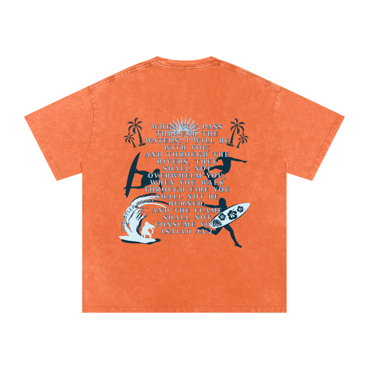 When you pass through the waters Oversized Cotton T-Shirt