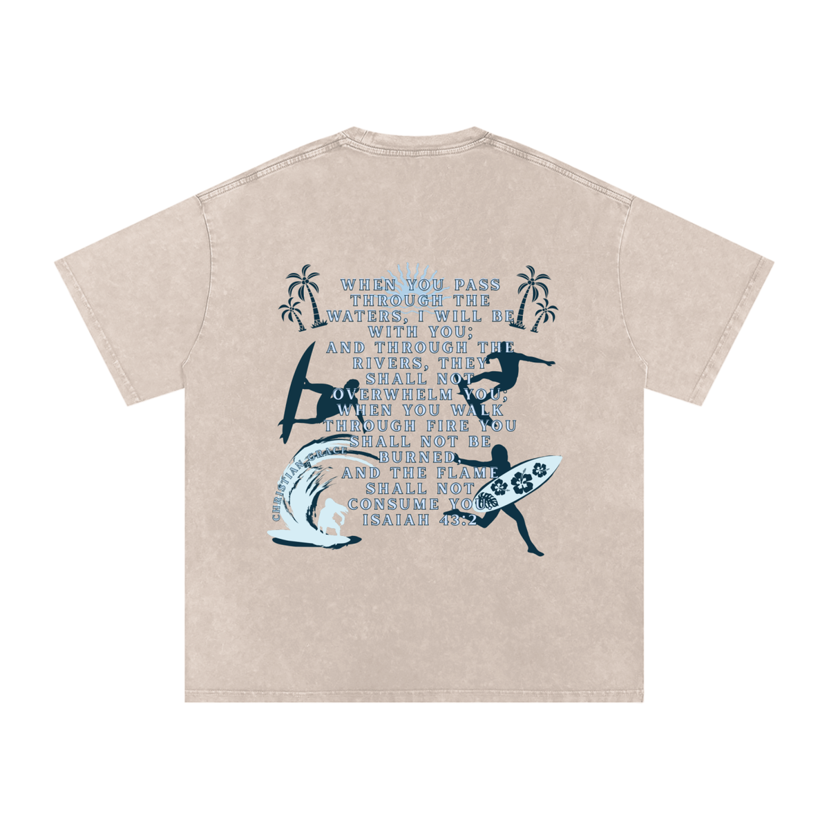 When you pass through the waters Oversized Cotton T-Shirt