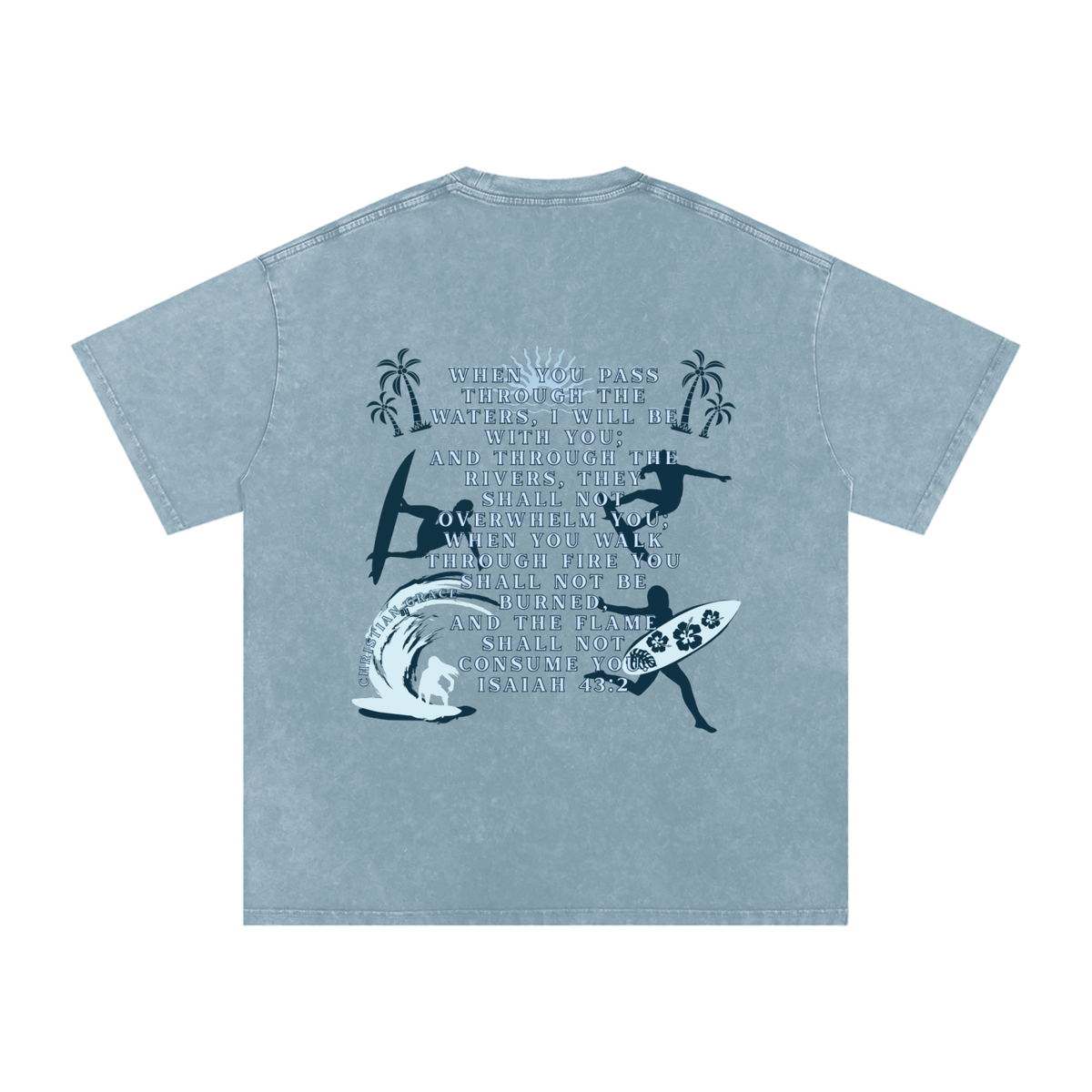 When you pass through the waters Oversized Cotton T-Shirt